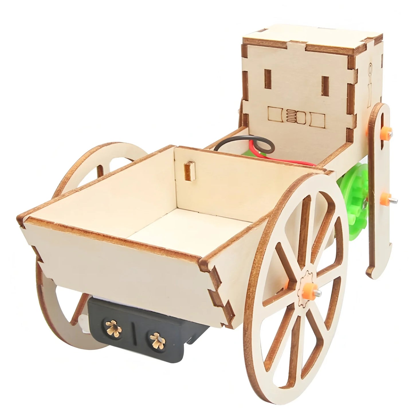 DIY Robot Push-Pull Cart – Wooden STEM Educational Toy for Kids - Kidz Garage