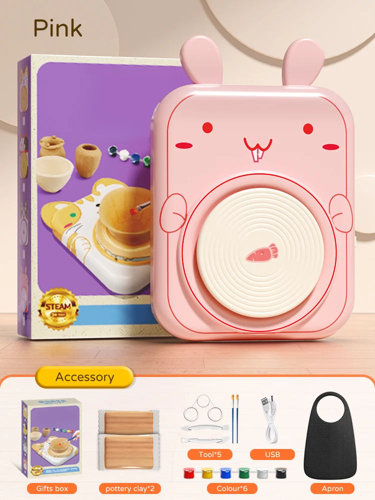 Kids Air Dry Clay Pottery Studio Kit – Educational DIY Sculpting & Painting Art Set for Ages 5+ - Kidz Garage