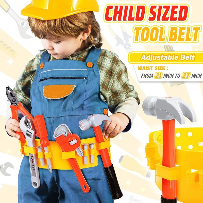 Children's Tool Set with Electric Toy Drill – Pretend Play Construction Kit - Kidz Garage