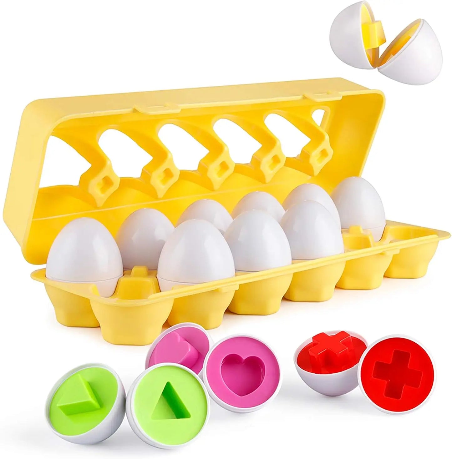 Matching Smart Eggs Toy for Kids – 3D Puzzle Montessori Learning Educational Toy - Kidz Garage