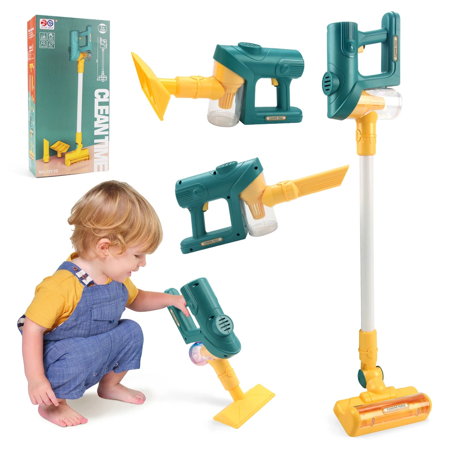 Electric Mini Vacuum Toy with Light & Music – Educational Pretend Play - Kidz Garage