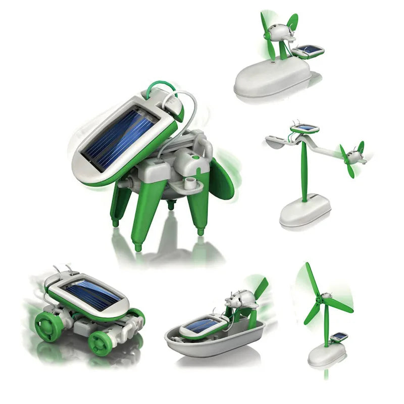 6-in-1 DIY Solar-Powered Robot Kit – Building | STEM Educational Toy for Kids - Kidz Garage
