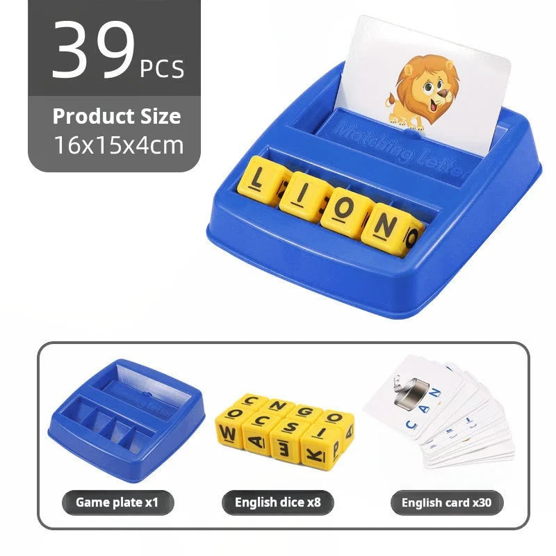 English Spelling Alphabet Toys – Early Education Literacy Game with Cards for Kids - Kidz Garage