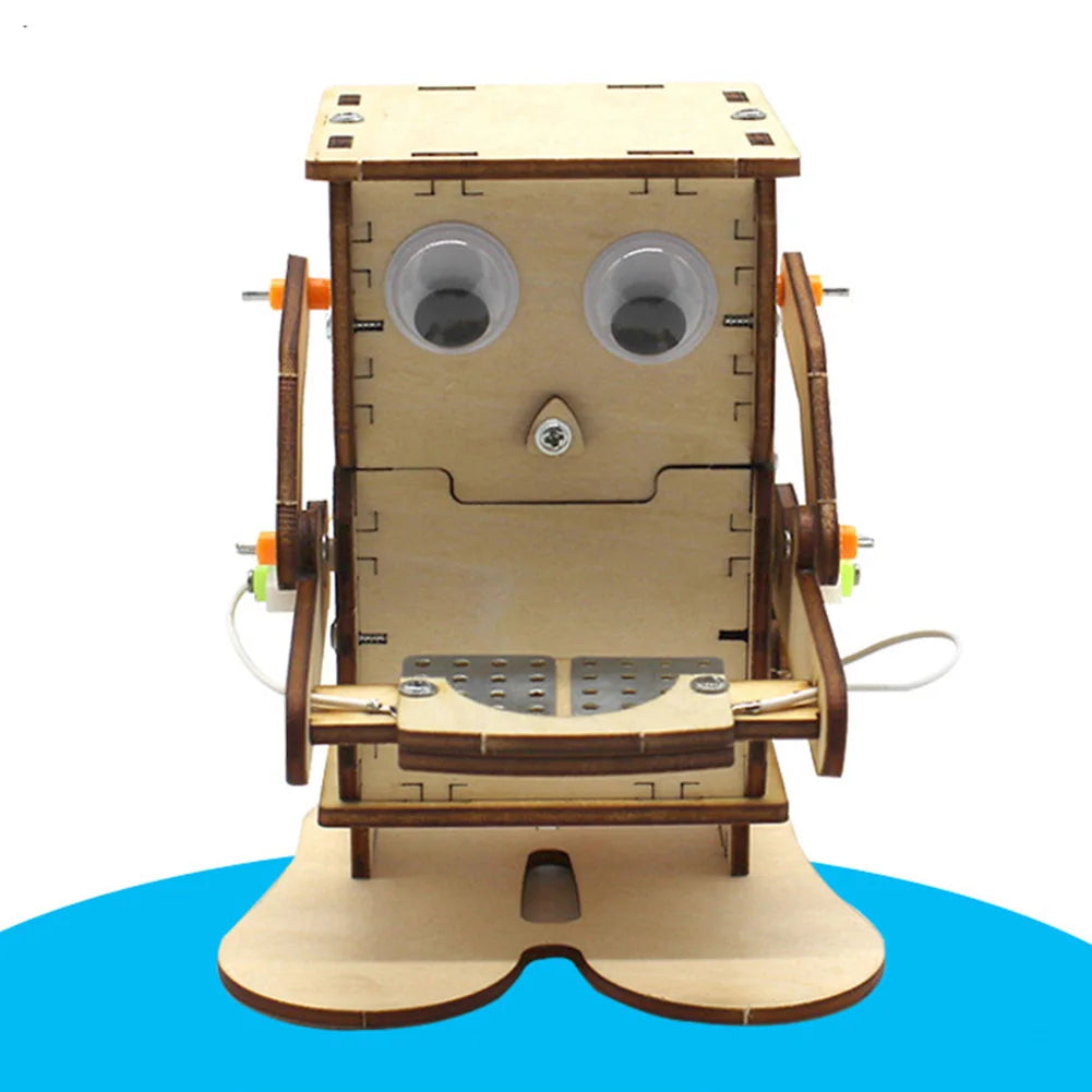 DIY Robot Eating Coin Wooden STEM Kit – Educational Science Project for Kids - Kidz Garage