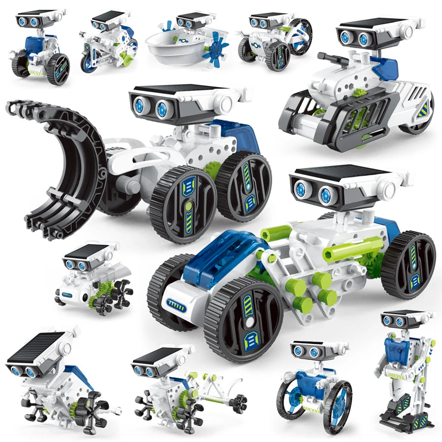 12-in-1 STEM Solar Robot Kit – DIY Building Toy for Kids (Ages 8+) - Kidz Garage