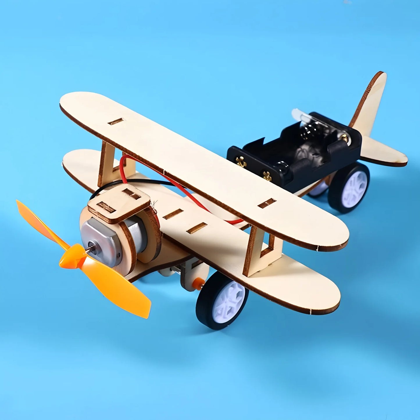DIY Wooden Airplane Model Kit – 3D Puzzle Educational STEM Toy for Kids - Kidz Garage