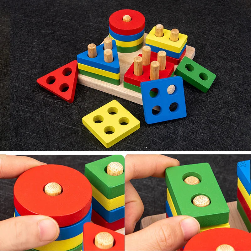 9-in-1 Wooden Montessori Musical Toy Set – Sensory Rattle, Bell, Drum & Early Learning - Kidz Garage