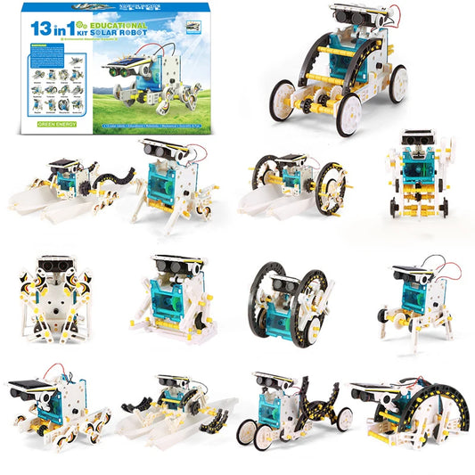 13-in-1 Solar Powered STEM Robot Kit – Educational DIY Toy for Kids - Kidz Garage