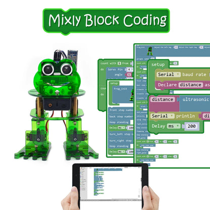 Frog Robot With Graphical Programming for Arduino Nano – DIY STEM Educational Robotics Kit - Kidz Garage