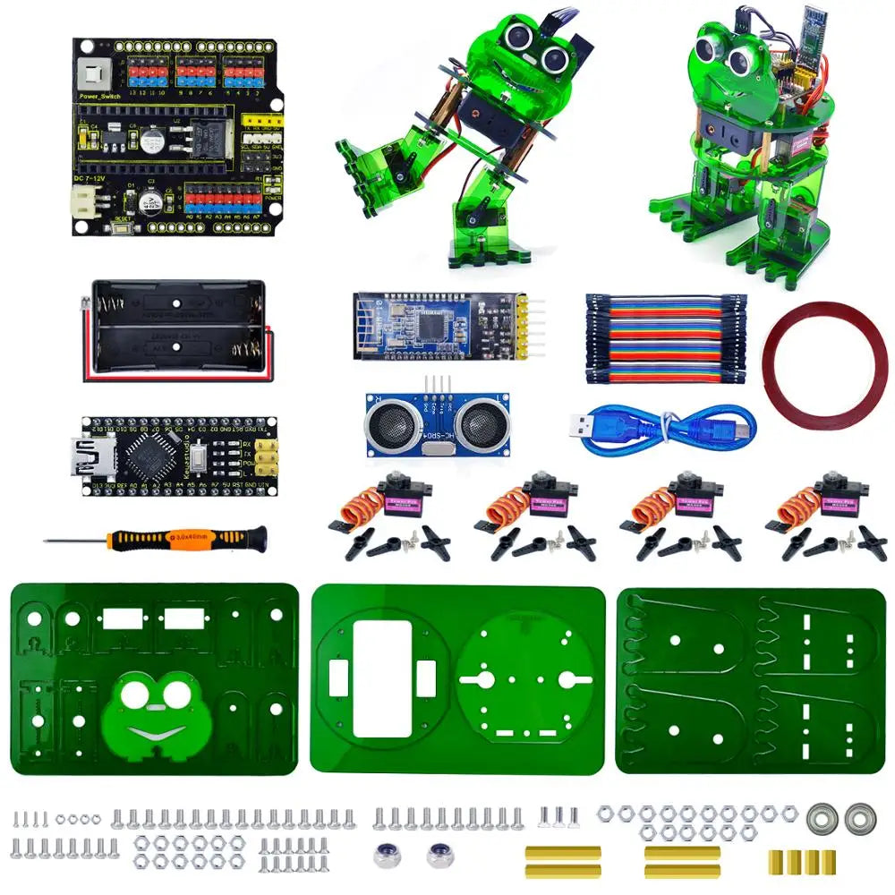 Frog Robot With Graphical Programming for Arduino Nano – DIY STEM Educational Robotics Kit - Kidz Garage