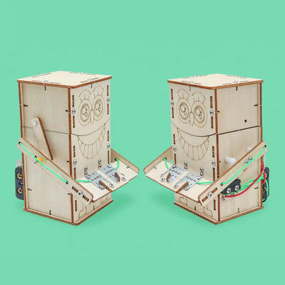 DIY Wooden Electric Coin-Eating Robot Kit – STEM Educational Building Toy for Kids - Kidz Garage