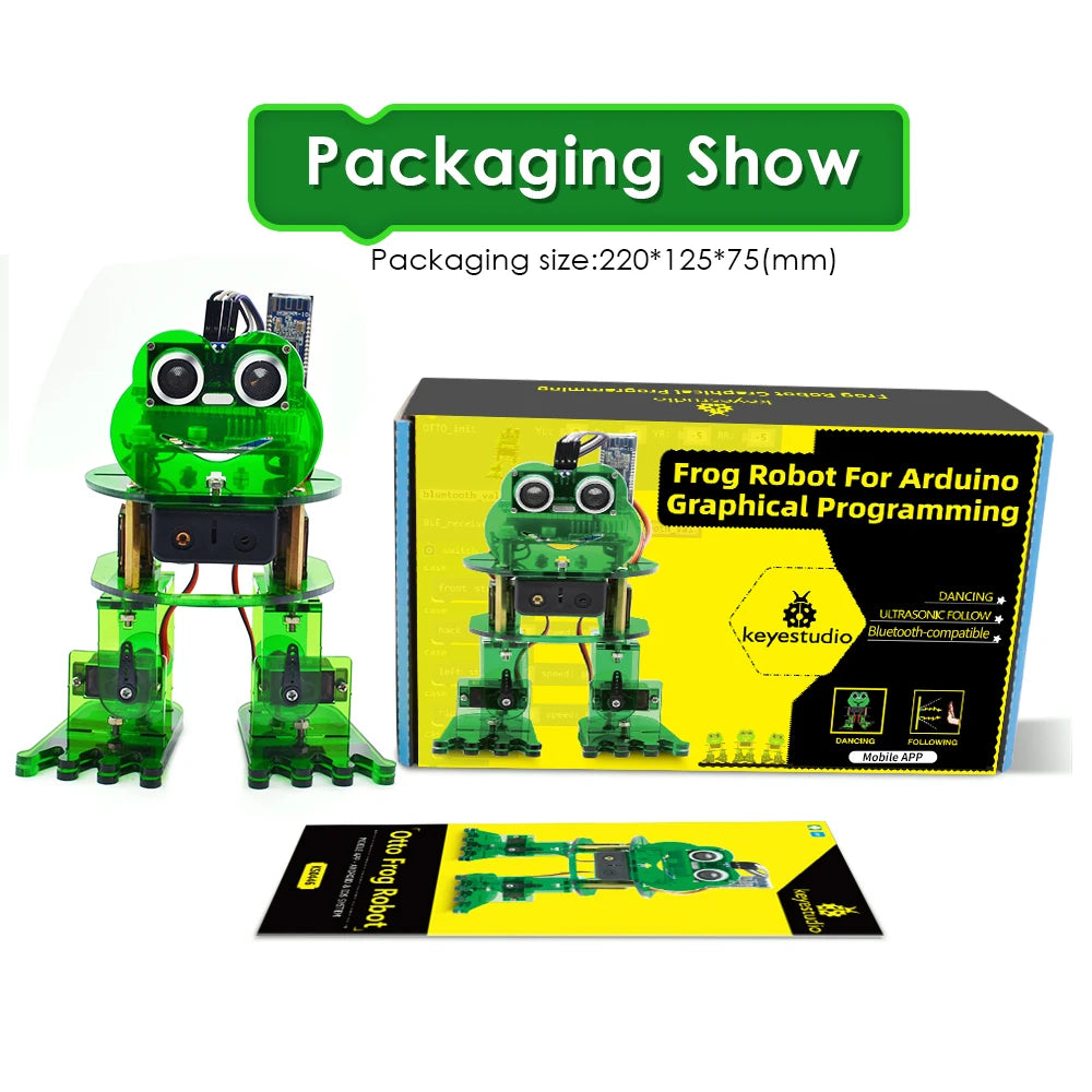 Frog Robot With Graphical Programming for Arduino Nano – DIY STEM Educational Robotics Kit - Kidz Garage