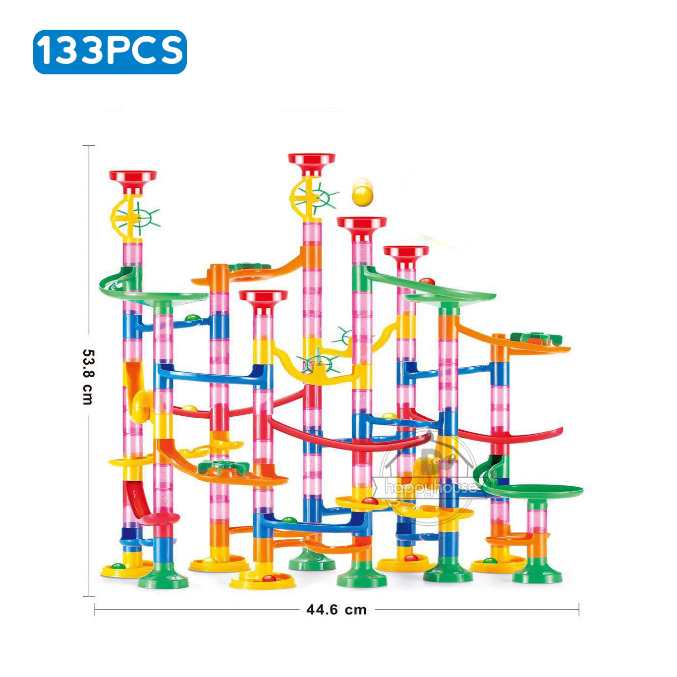 DIY Marble Run Race Track – 29 to 105 PCS 3D Maze Ball Construction Set - Kidz Garage
