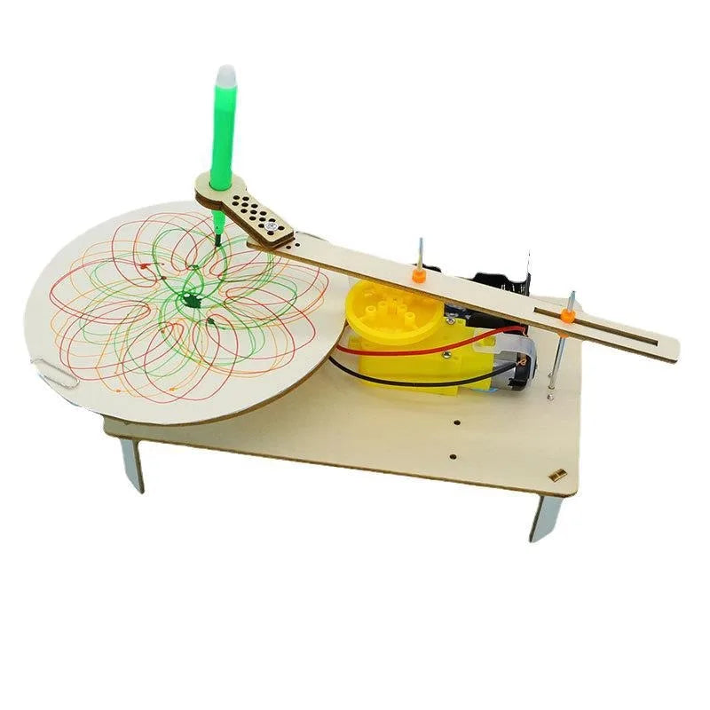 DIY Wooden Electric Drawing Robot Kit – STEM Science Plotter Model for Kids - Kidz Garage