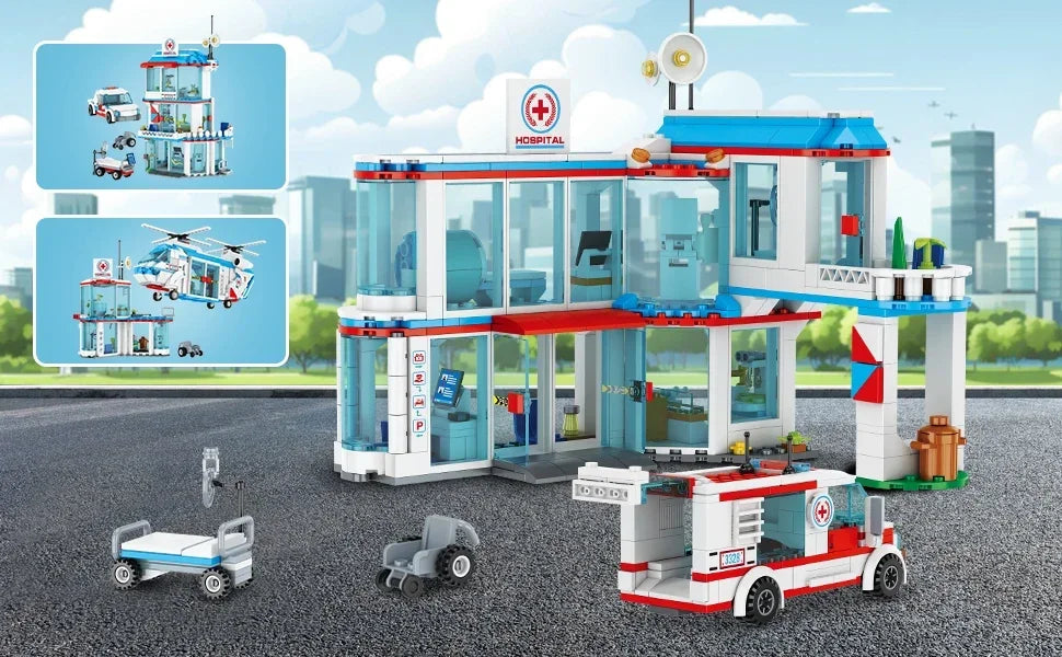 3-in-1 City Hospital Building Blocks Set – STEM tOY - Kidz Garage