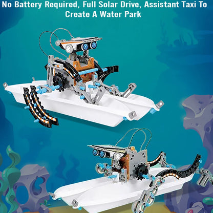 12-in-1 Solar Powered STEM Robot Kit – DIY Educational Toy for Kids - Kidz Garage