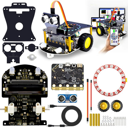 V2 Robot Car Kit for BBC Microbit V2 – STEM Educational Smart Car for Kids - Kidz Garage