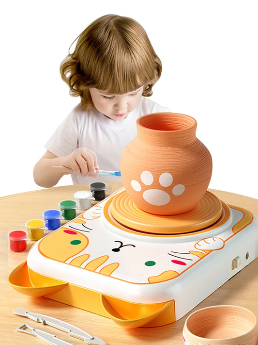Kids Air Dry Clay Pottery Studio Kit – Educational DIY Sculpting & Painting Art Set for Ages 5+ - Kidz Garage