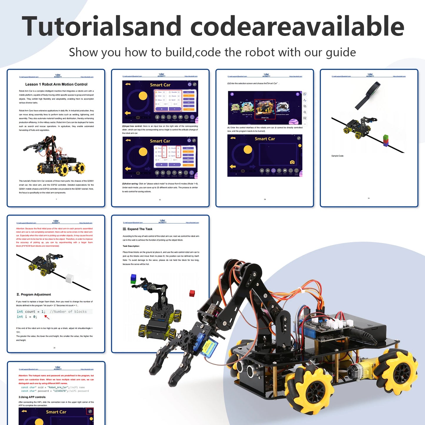 Robot Arm Learning Kit – WiFi Smart Car for STEM & STEAM Education - Kidz Garage
