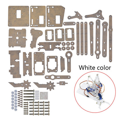DIY 4-DOF Robotic Arm Kit – Programmable Acrylic Manipulator for Arduino Projects - Kidz Garage