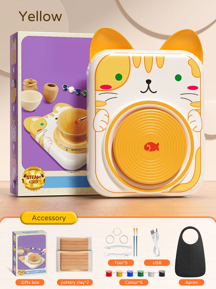 Kids Air Dry Clay Pottery Studio Kit – Educational DIY Sculpting & Painting Art Set for Ages 5+ - Kidz Garage