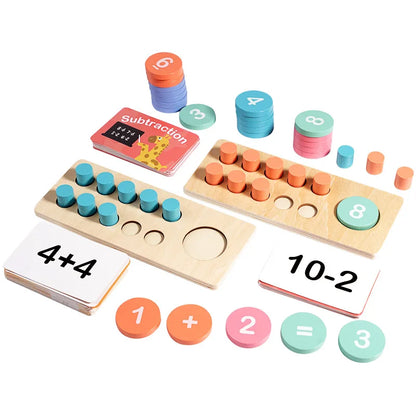 Children’s Wooden Number Board – Montessori Math & Logic Toy - Kidz Garage