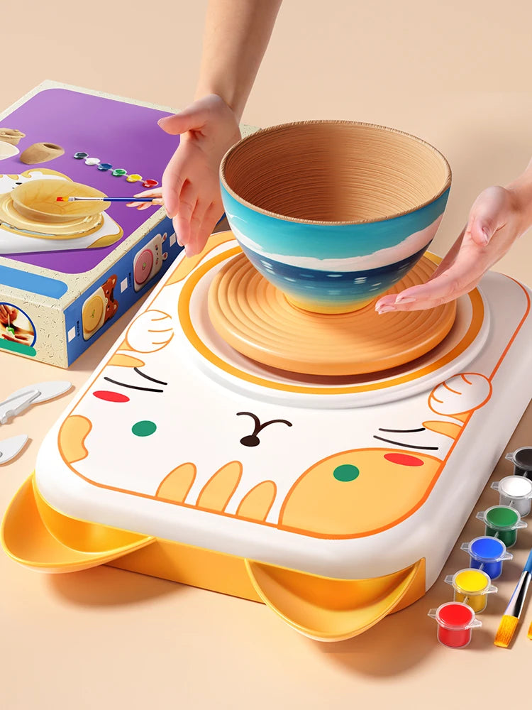 Kids Air Dry Clay Pottery Studio Kit – Educational DIY Sculpting & Painting Art Set for Ages 5+ - Kidz Garage
