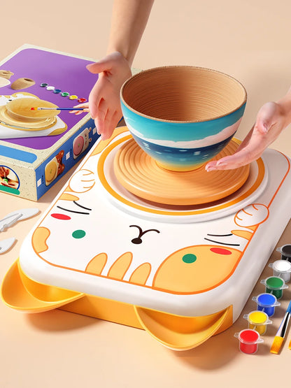 Kids Air Dry Clay Pottery Studio Kit – Educational DIY Sculpting & Painting Art Set for Ages 5+ - Kidz Garage