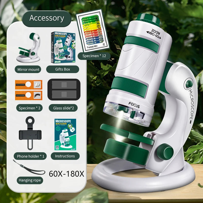 Kids Science Microscope Toy – STEM Learning Kit for Young Explorers (Ages 3+) - Kidz Garage