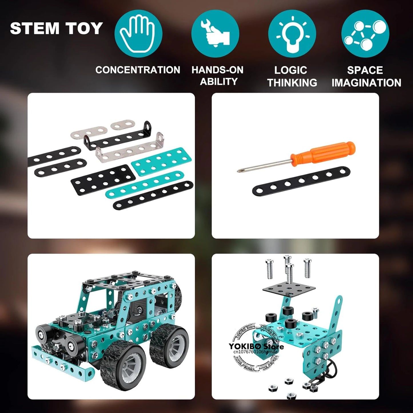 3D Puzzle Off-Road Model Car Kit - Stem DIY TOY - Kidz Garage