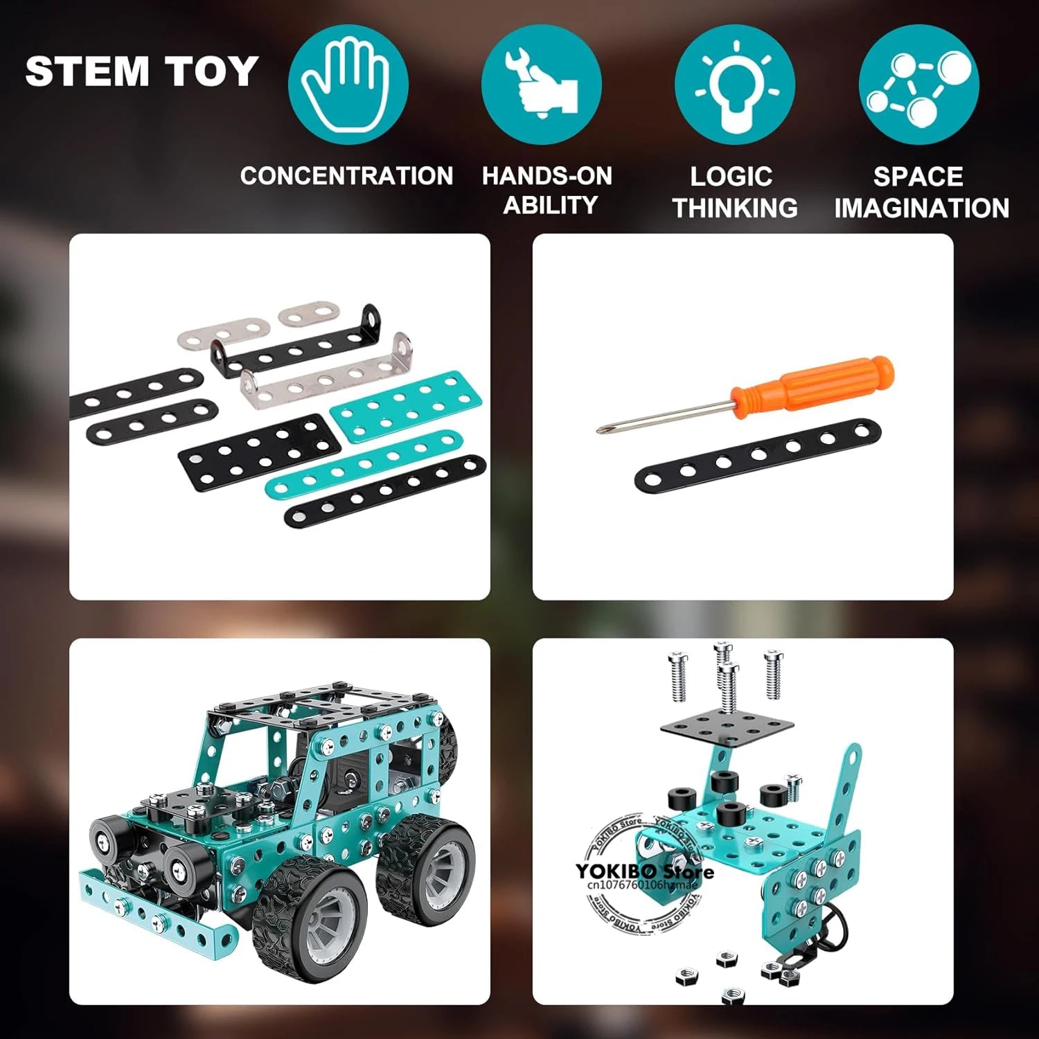 3D Puzzle Off-Road Model Car Kit - Stem DIY TOY - Kidz Garage