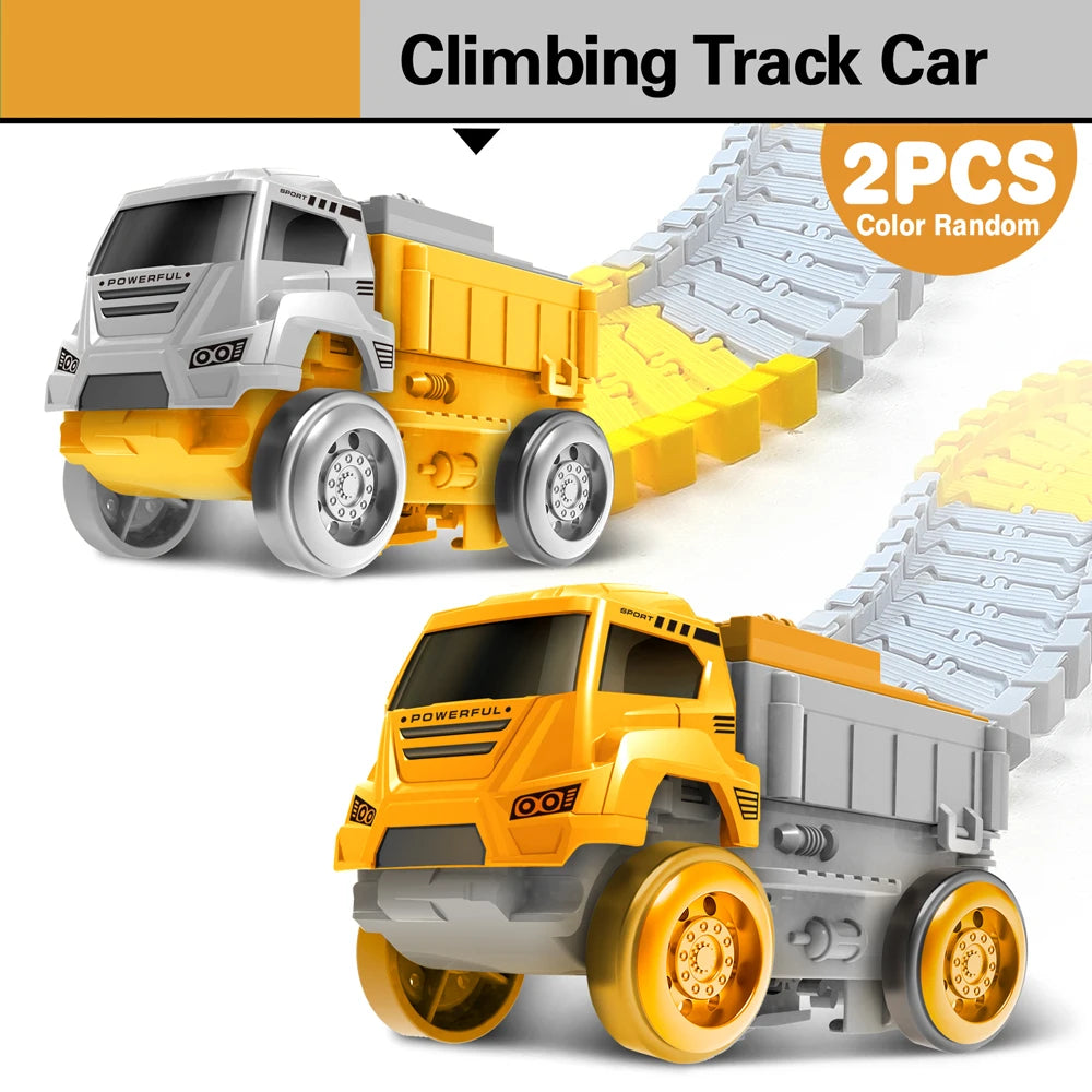 Magic Climbing Race Car Toy with Flexible Space Track – Engineering Train Track Toy - Kidz Garage