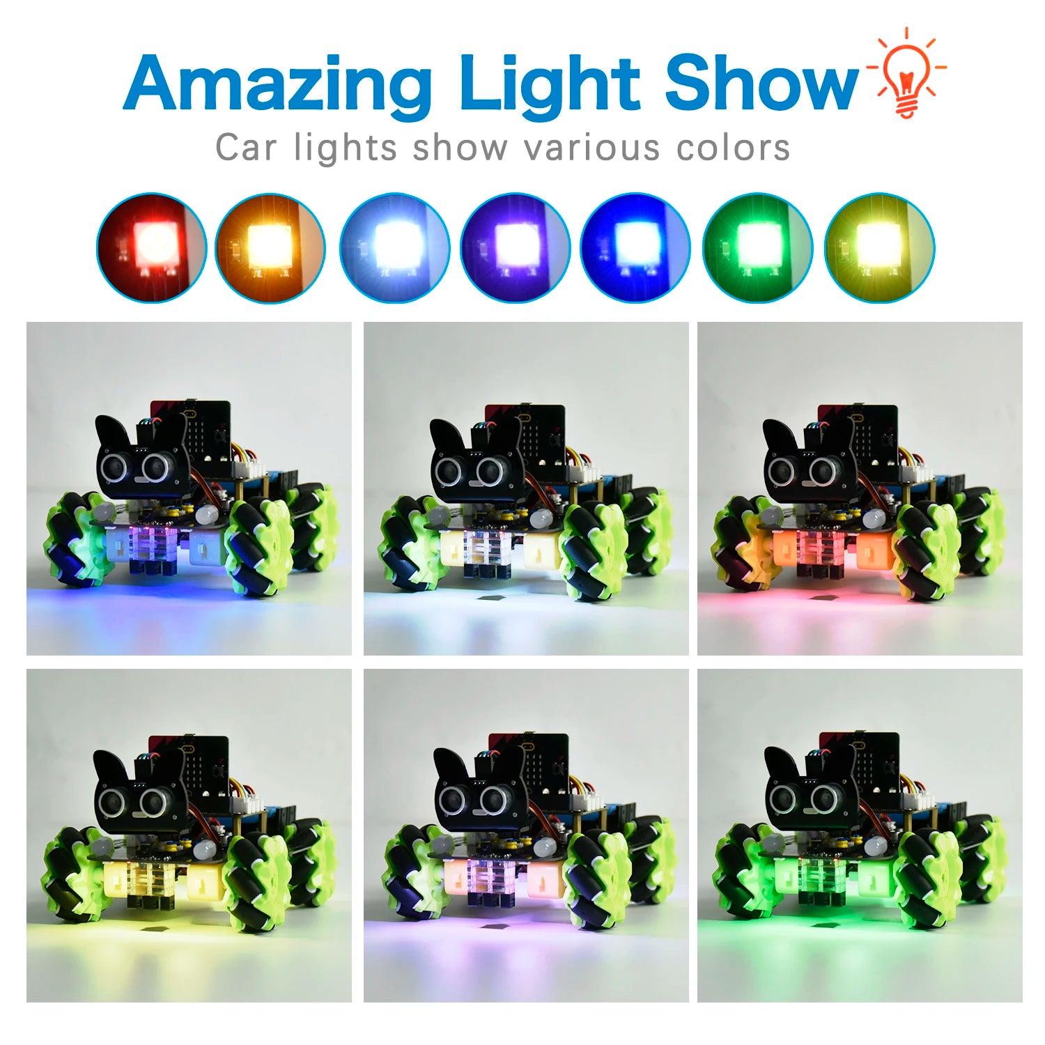 4WD Mecanum Smart Robot Car + 18 Projects – Python & C Programmable STEM Kit - Kidz Garage
