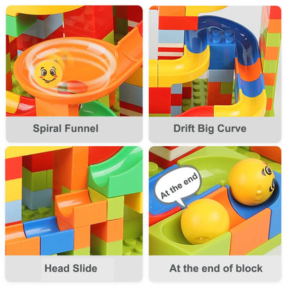 DIY Marble Run Maze Ball Track Building Set – 84 to 504PCS - Kidz Garage
