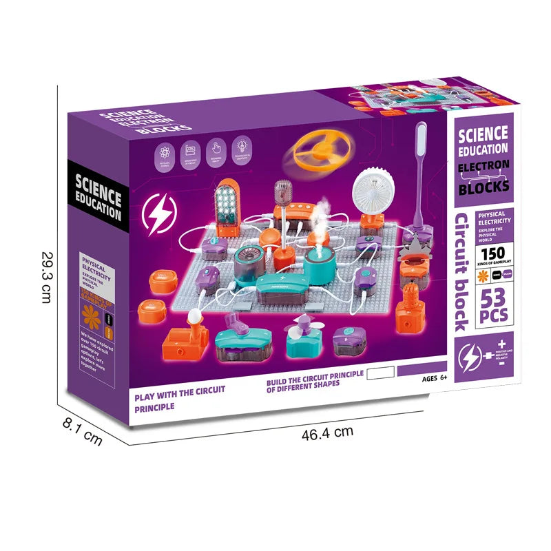 Electronic Building Blocks STEM Kit – Physics & Circuit Science Experiment Set for Kids - Kidz Garage