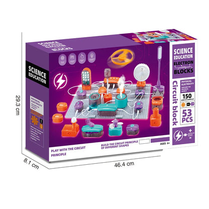 Electronic Building Blocks STEM Kit – Physics & Circuit Science Experiment Set for Kids - Kidz Garage