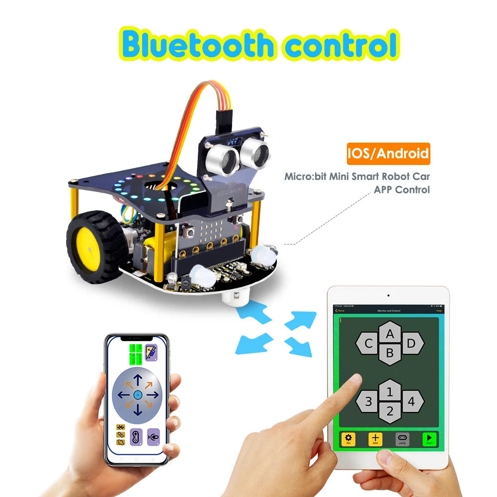V2 Robot Car Kit for BBC Microbit V2 – STEM Educational Smart Car for Kids - Kidz Garage