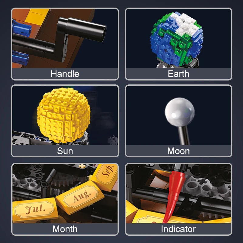 865PCS DIY Solar System Model Building Blocks – Earth, Moon & Sun Educational Science Kit - Kidz Garage