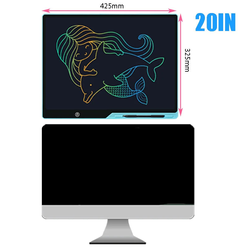 20-Inch Electronic LCD Drawing Tablet – Reusable Handwriting and Sketch Pad for Kids - Kidz Garage