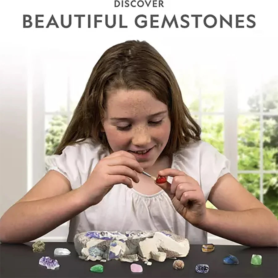 STEM Gemstone Dig Kit – Crystal Mining Educational Toy - Kidz Garage