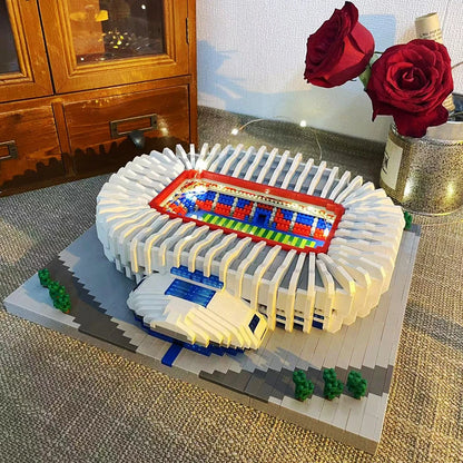 Madrid Style Soccer Stadium Model – Micro Mini Diamond Block Puzzle Set - Kidz Garage