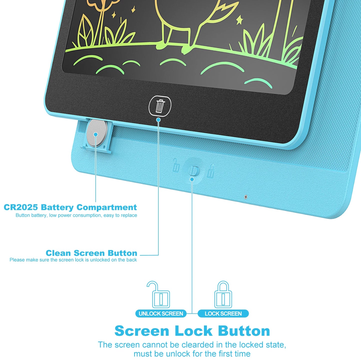 Erasable Electronic Drawing Board for Learning & Creativity - Kidz Garage