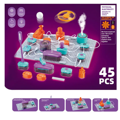 Electronic Building Blocks STEM Kit – Physics & Circuit Science Experiment Set for Kids - Kidz Garage