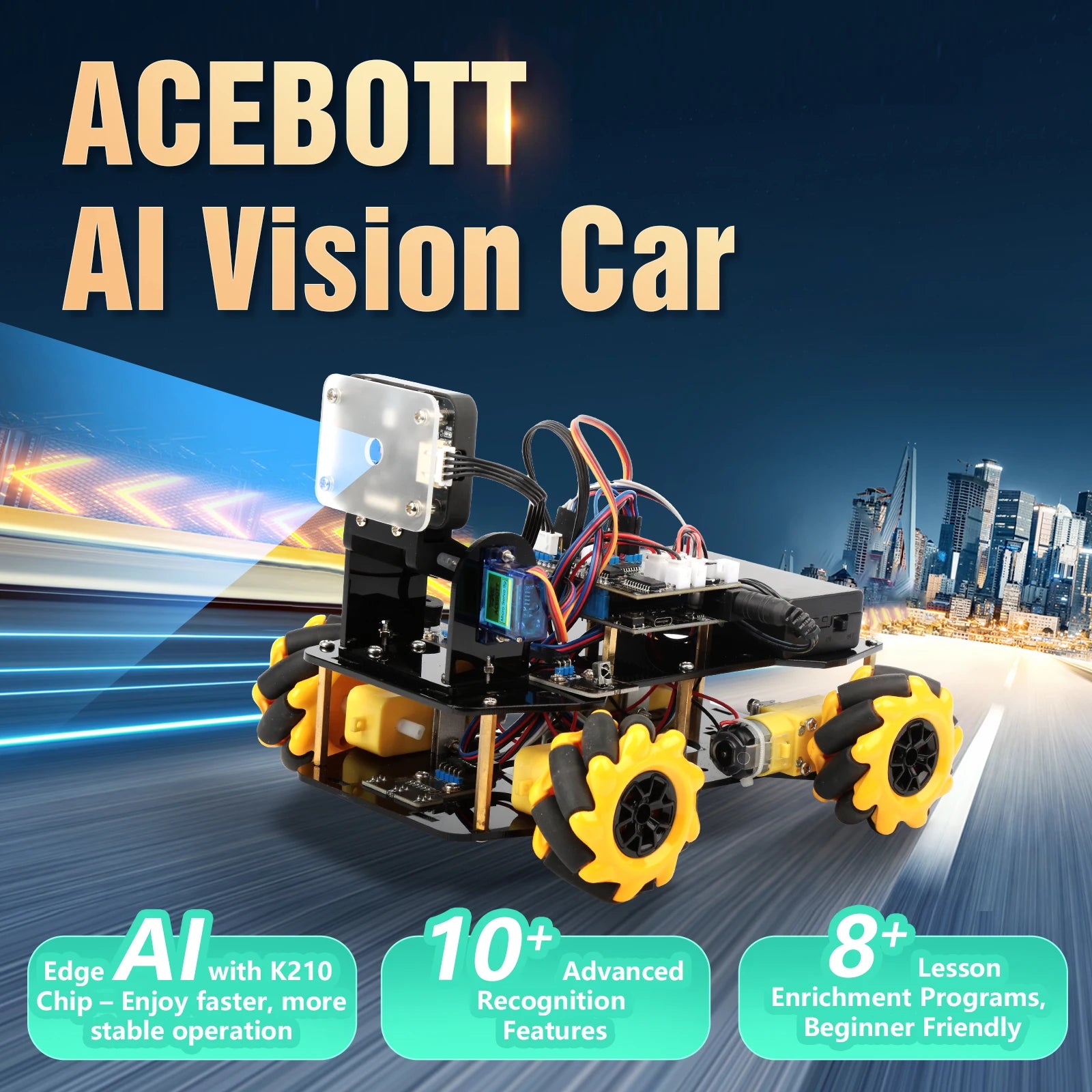 AI Robot Car Kit with Real-Time Object Detection –  Smart Robotics Programming stem Kit - Kidz Garage