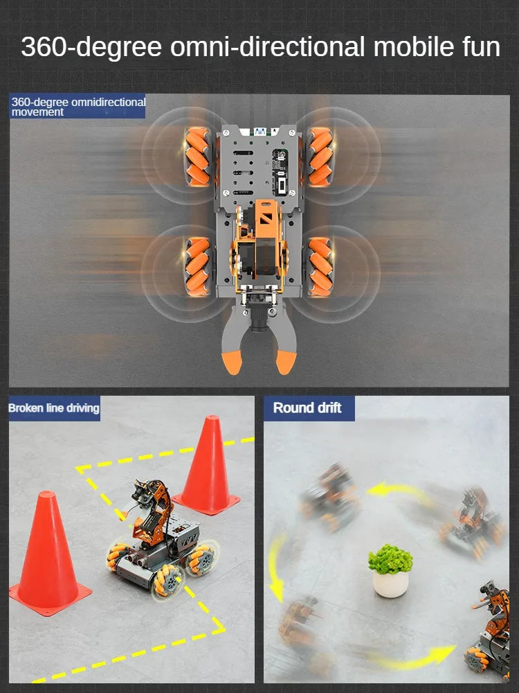 AI Robot Car Kit with Robotic Arm – Open Source  DIY Robot | STEM Coding & AI Education Kit - Kidz Garage