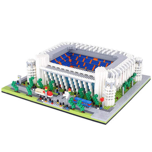Madrid Style Soccer Stadium Model – Micro Mini Diamond Block Puzzle Set - Kidz Garage