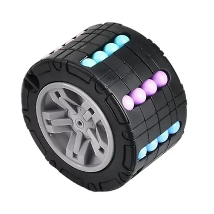 3D Cylinder Cube Magical Bean Gyro – Rotating Slide Puzzle Toy for Kids - Kidz Garage