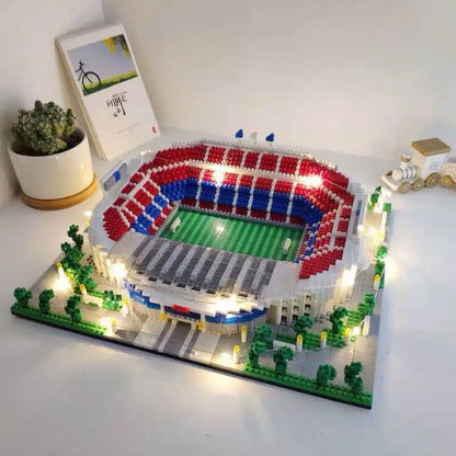 Madrid Style Soccer Stadium Model – Micro Mini Diamond Block Puzzle Set - Kidz Garage