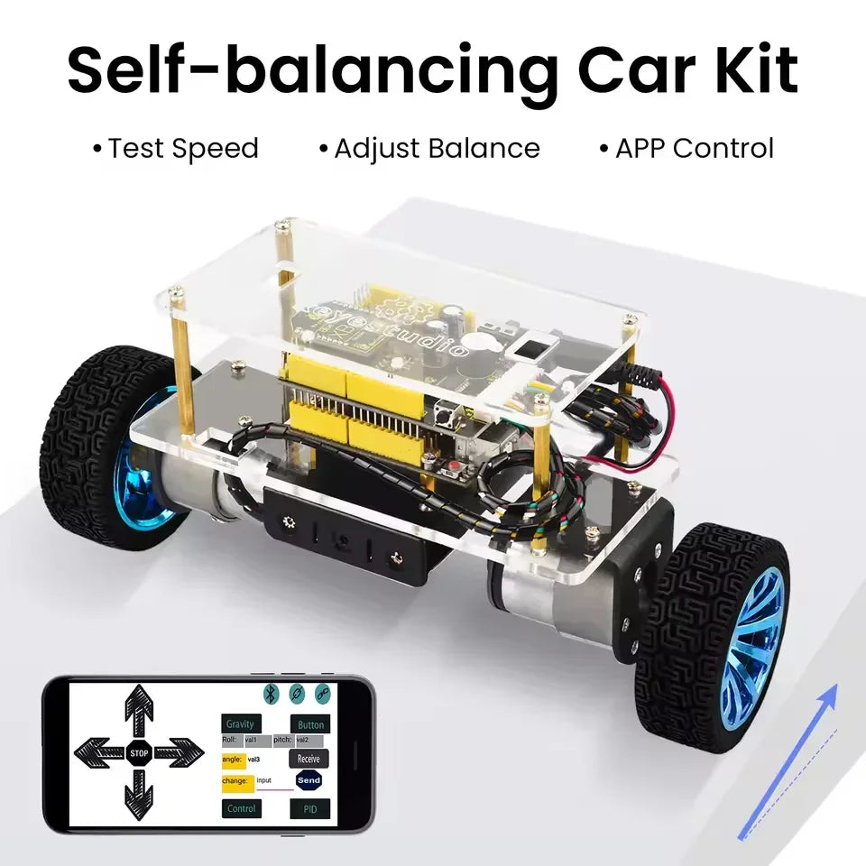 Self-Balancing Robot Car Kit for Arduino – STEM DIY Electronics Set with Bluetooth Control, Robotics Programming - Kidz Garage