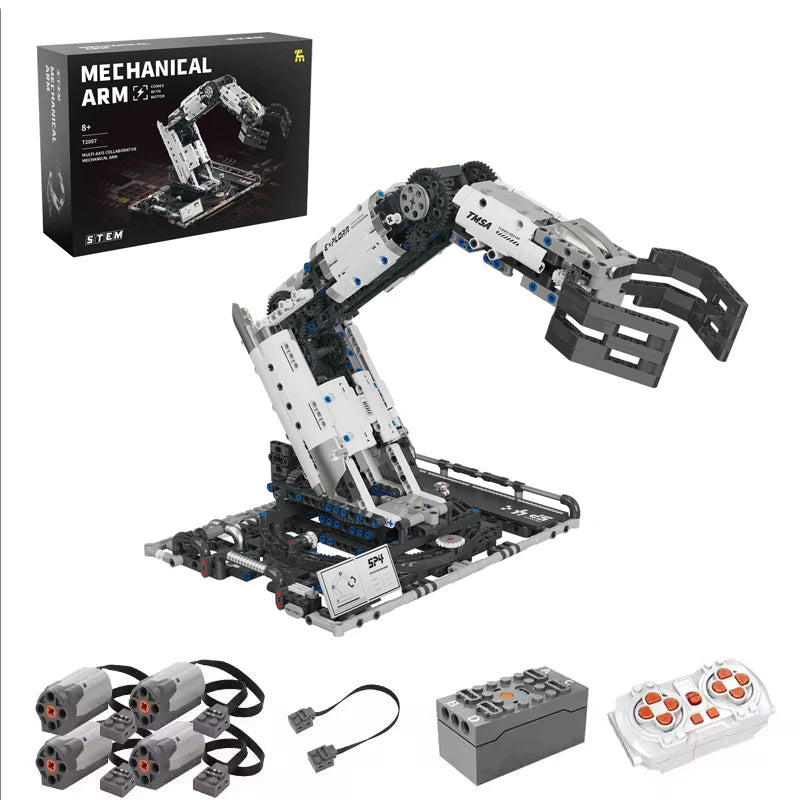 Multi-Axis Programmable Robotic Arm Building Blocks – STEM Learning Kit - Kidz Garage
